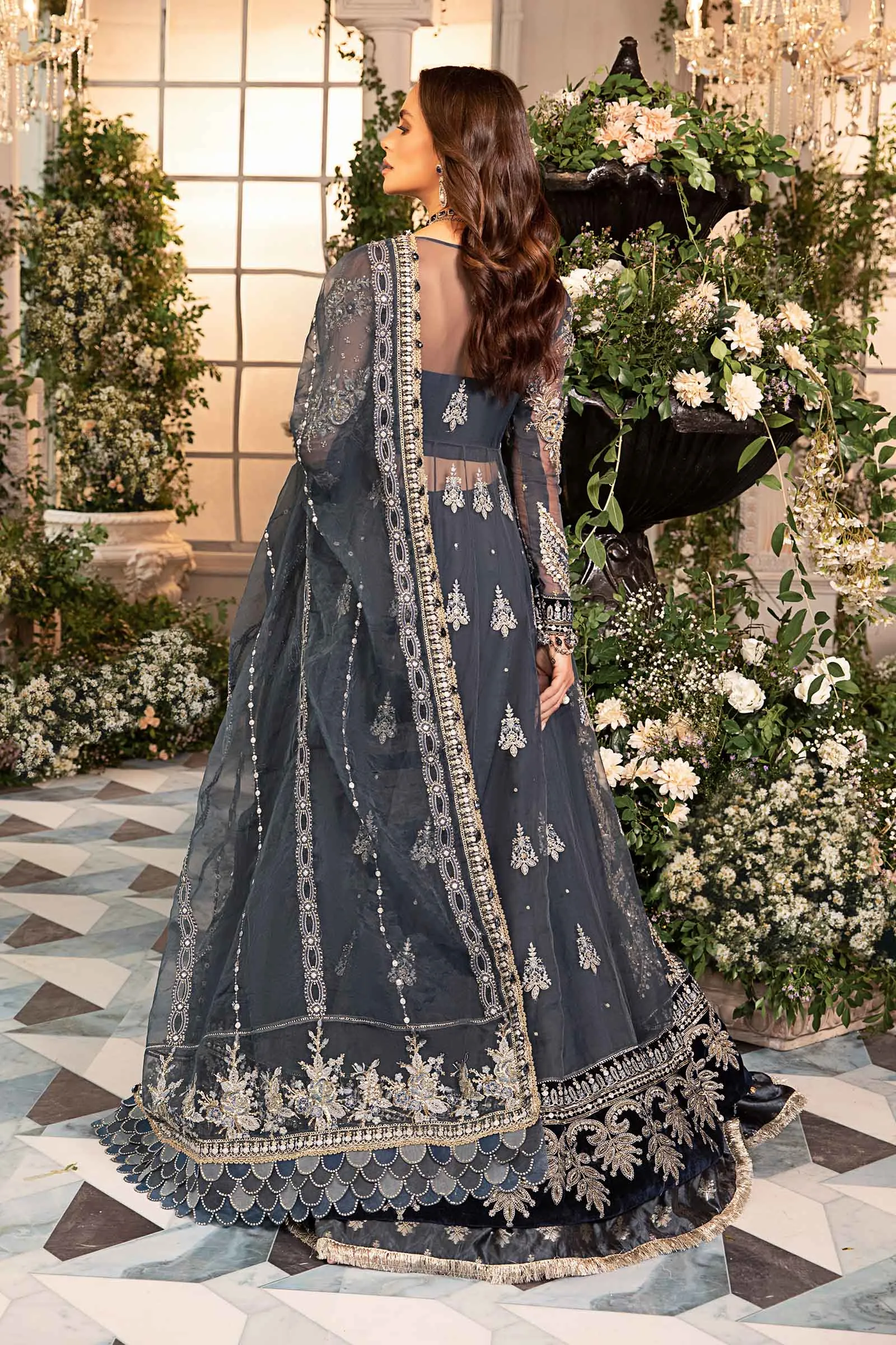 3 Piece Unstitched Embroidered Organza Suit | BD-2901