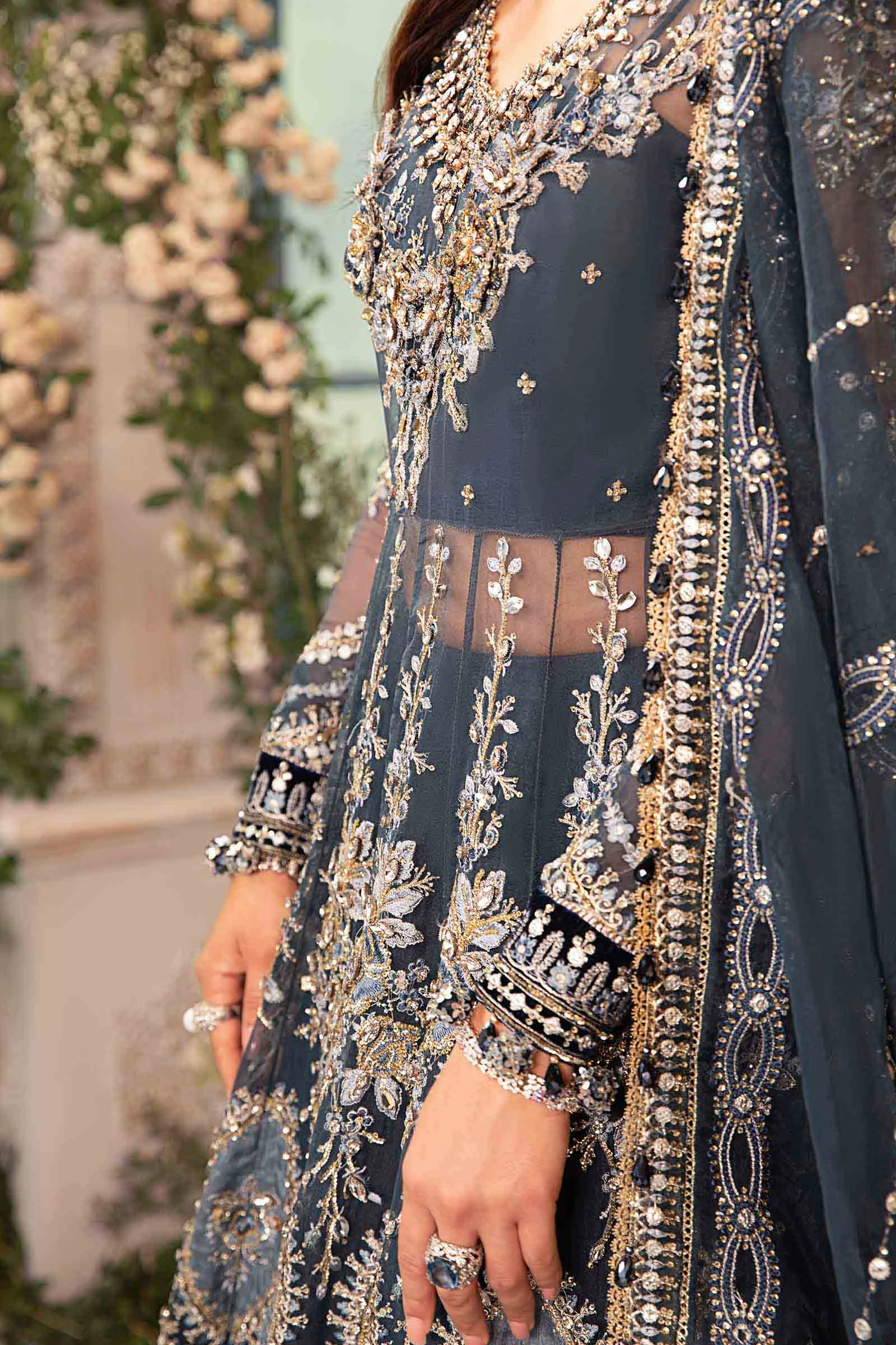 3 Piece Unstitched Embroidered Organza Suit | BD-2901