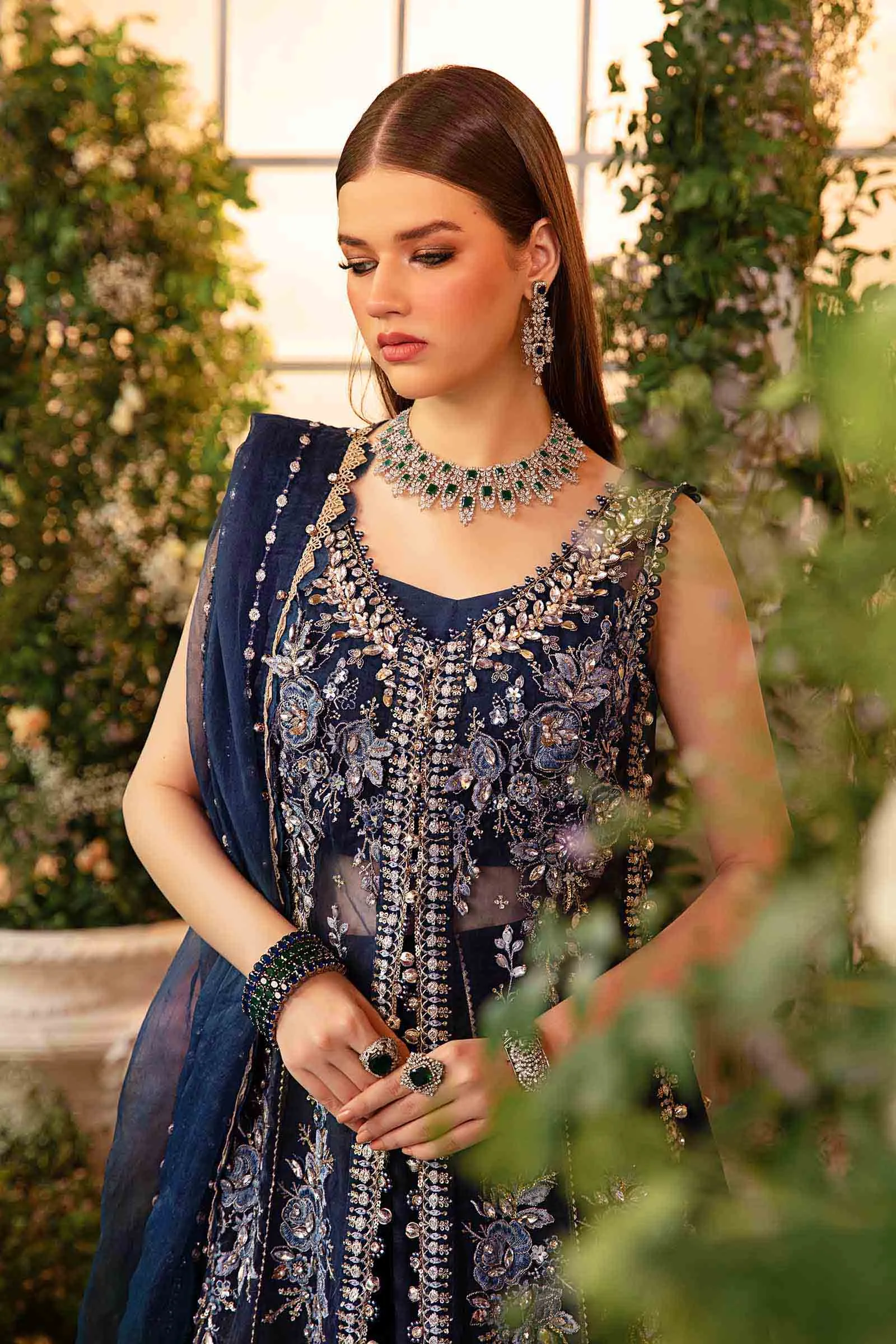 3 Piece Unstitched Embroidered Organza Suit | BD-2901