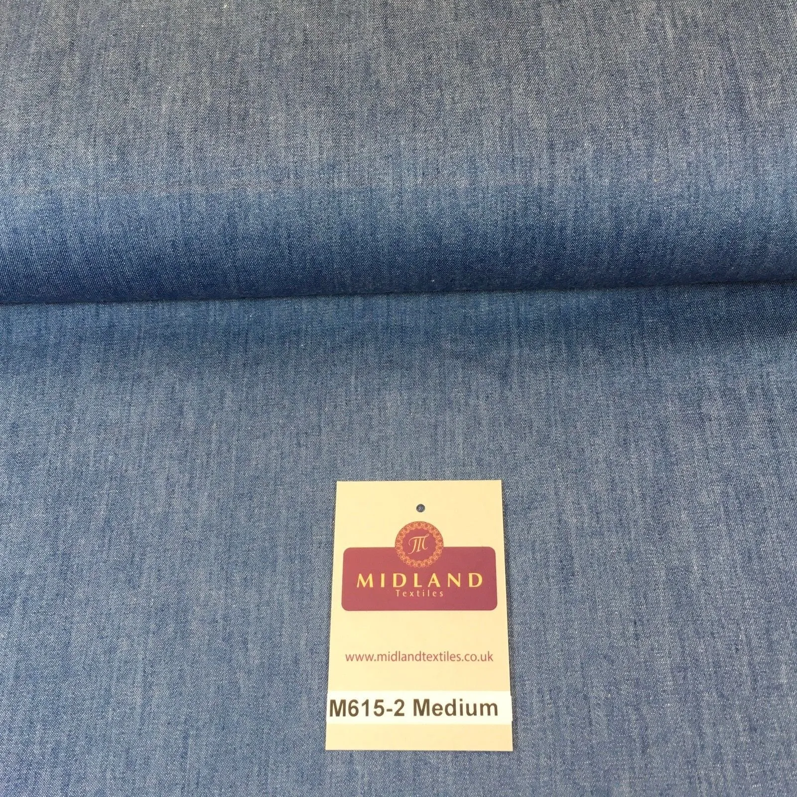 4oz Washed Denim Light-medium-dark blue 100% Cotton Fabric 146cm wide  M615 Mtex