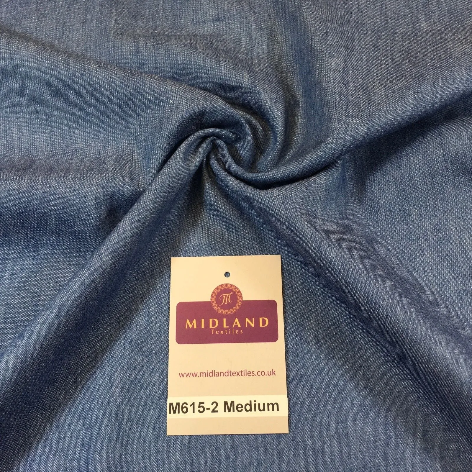 4oz Washed Denim Light-medium-dark blue 100% Cotton Fabric 146cm wide  M615 Mtex