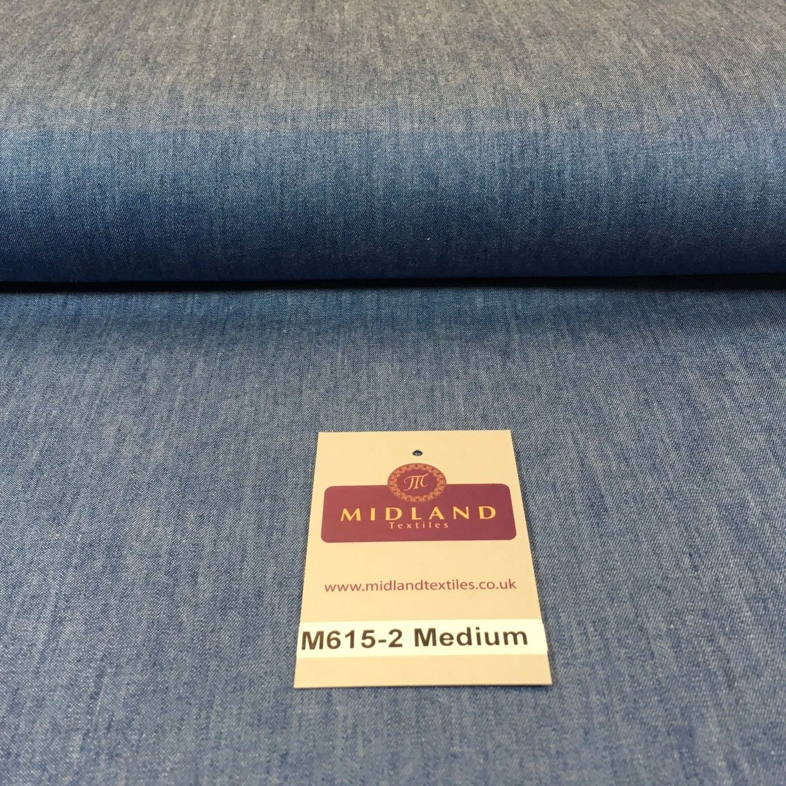 4oz Washed Denim Light-medium-dark blue 100% Cotton Fabric 146cm wide  M615 Mtex