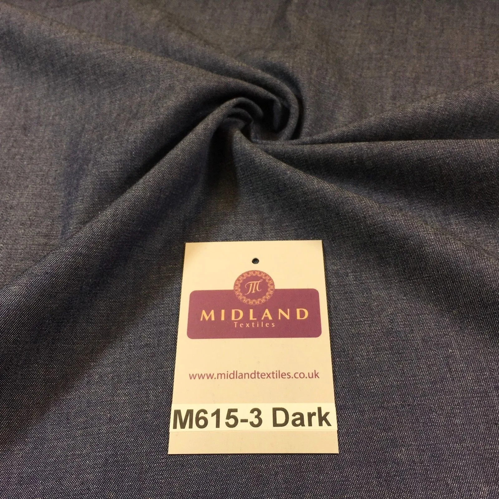 4oz Washed Denim Light-medium-dark blue 100% Cotton Fabric 146cm wide  M615 Mtex