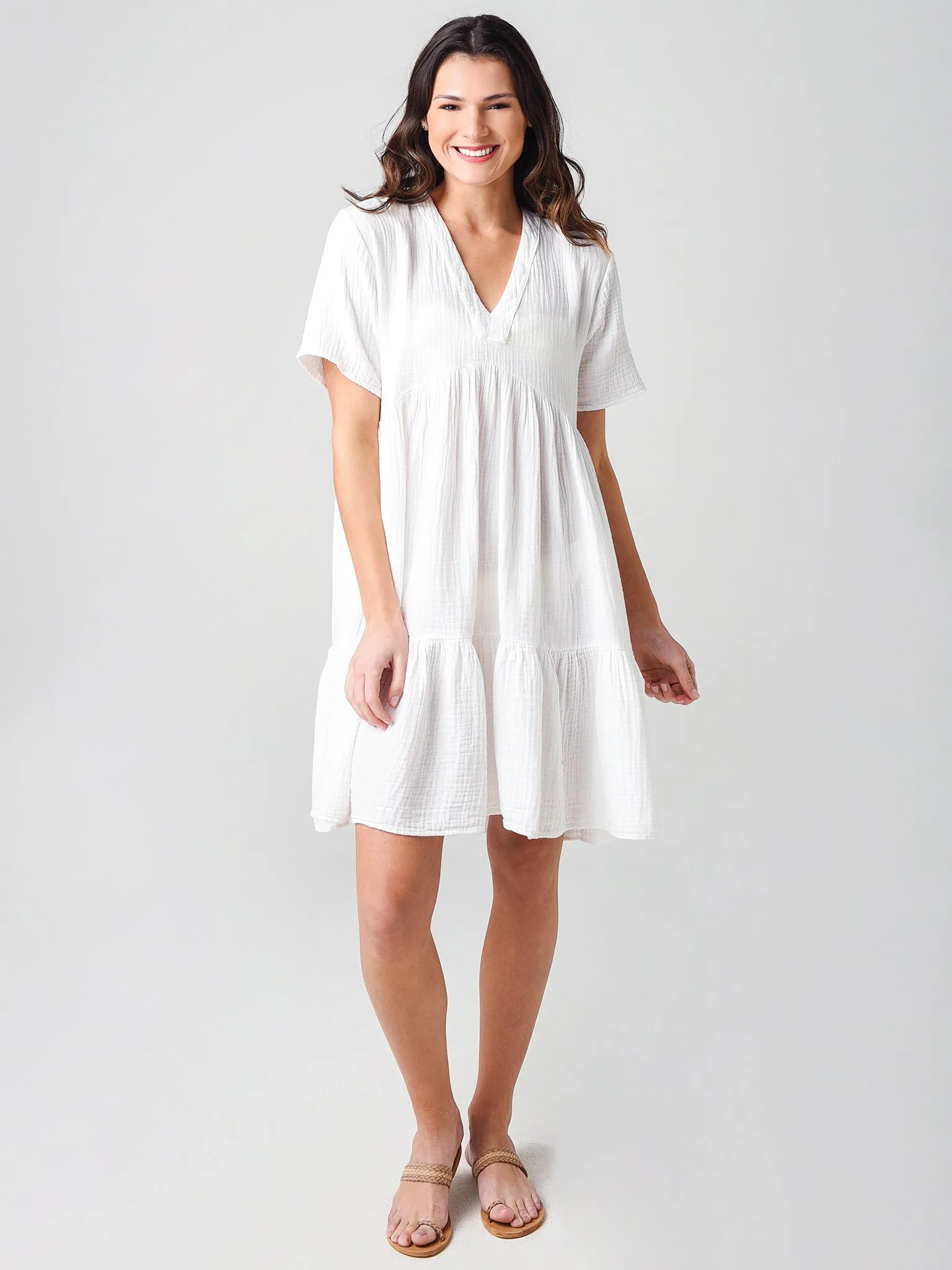 9 Seed Women's Marbella Ruffle Tier Cover-Up Dress