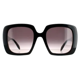 Alexander McQueen Sunglasses AM0378S 001 Black Grey Gradient