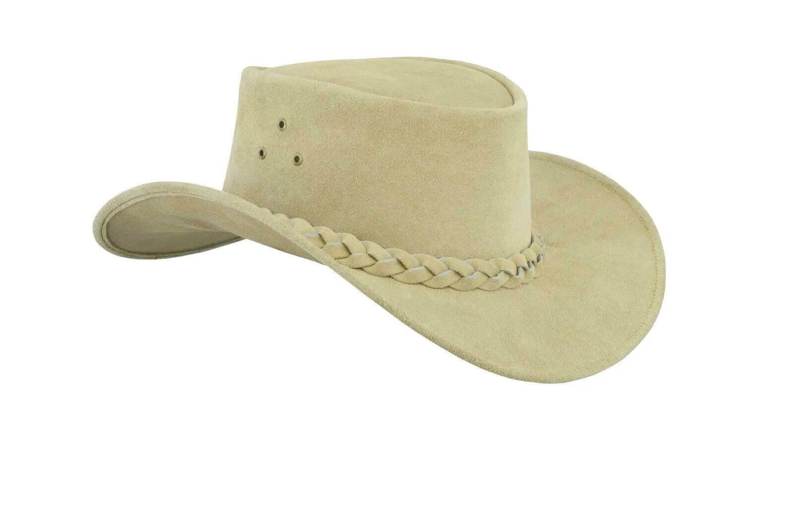 Australian Western style Cowboy Hat Real Leather with Chin Strap