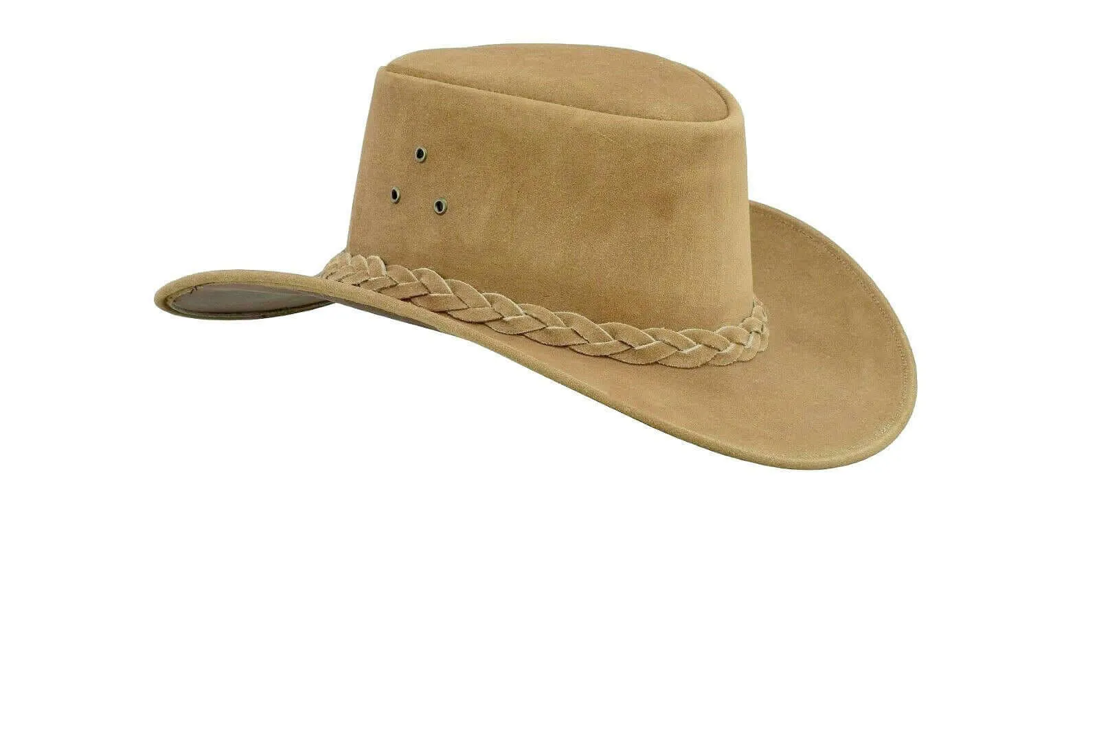 Australian Western style Cowboy Hat Real Leather with Chin Strap