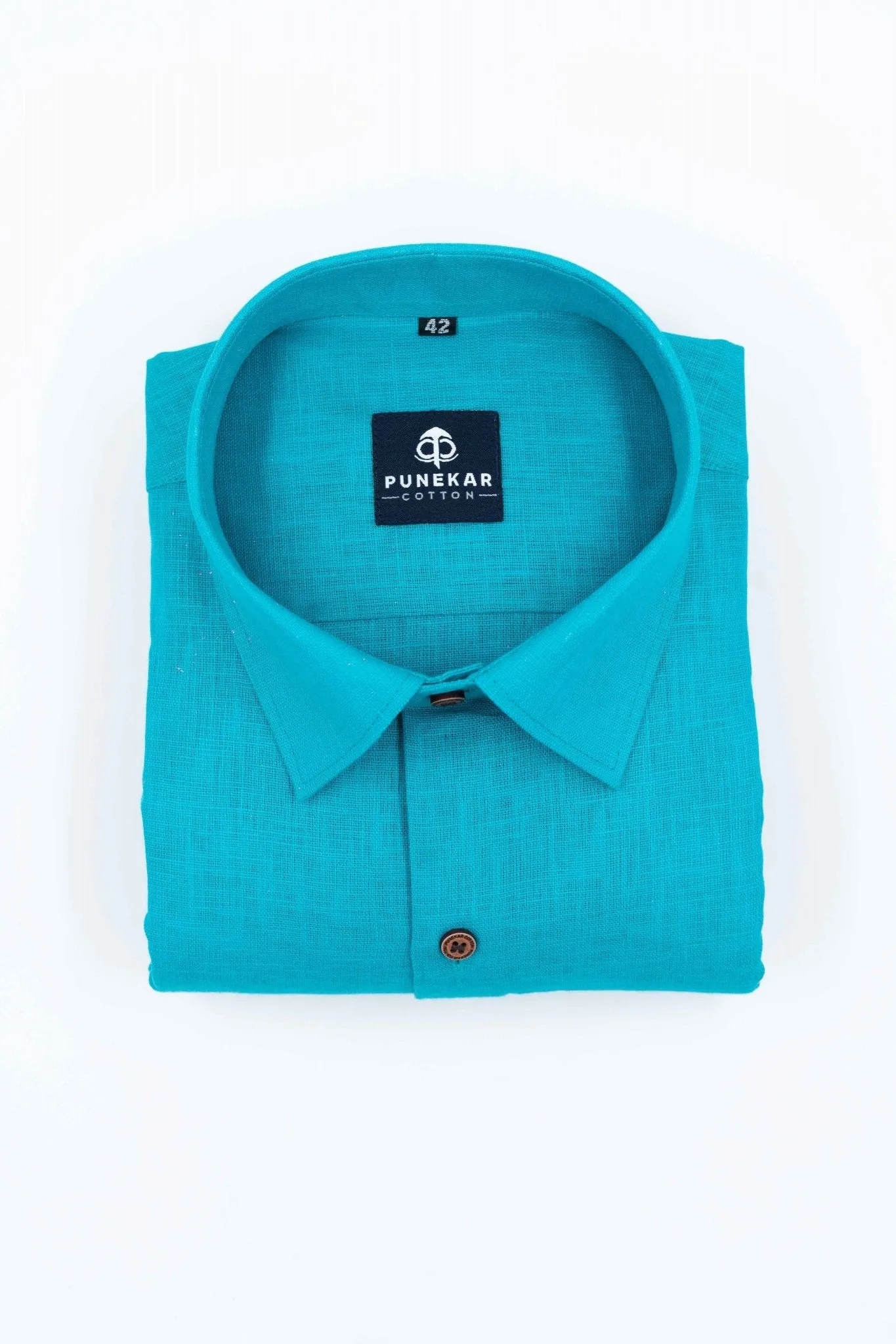 Blue Color Linen Formal Shirts For Men