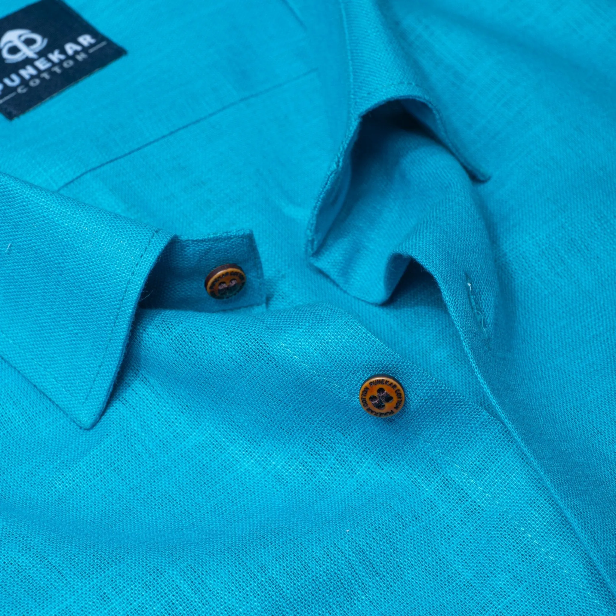 Blue Color Linen Formal Shirts For Men