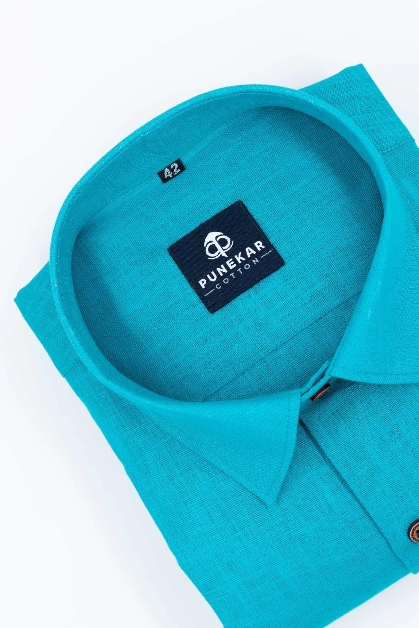 Blue Color Linen Formal Shirts For Men