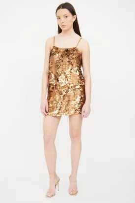 Bronze Sequin Two Piece Set