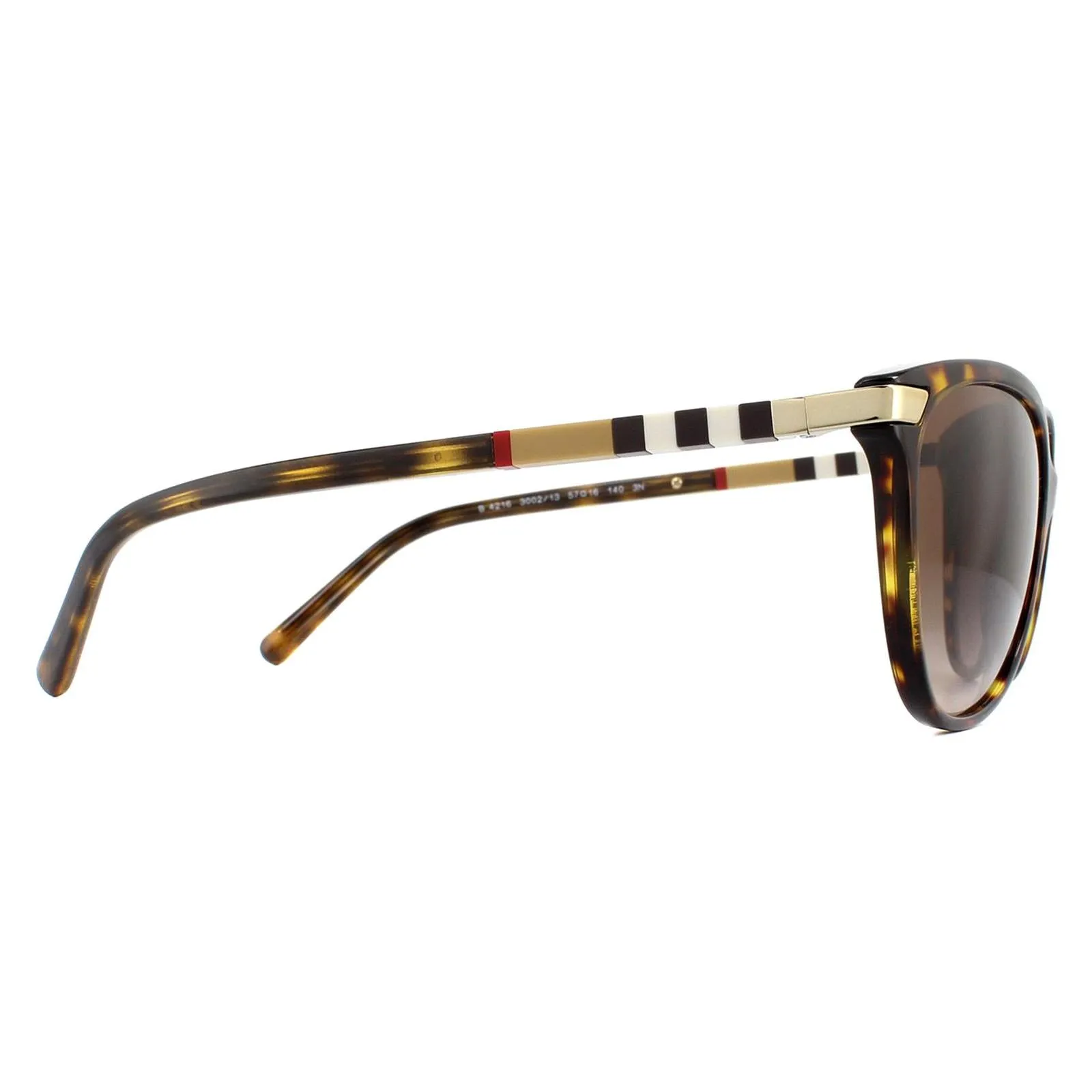 Burberry Sunglasses BE4216 300213 Dark Havana With Gold Detailing Brown Gradient