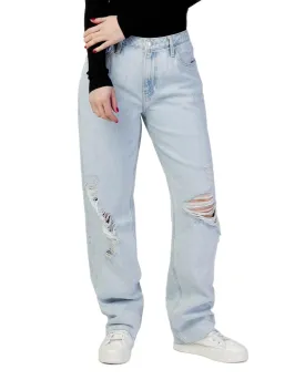 Calvin Klein Jeans Women's Straight Ripped Jeans