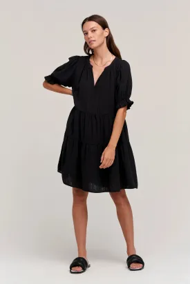 CLARISSA 3/4 Sleeve Dress in Black