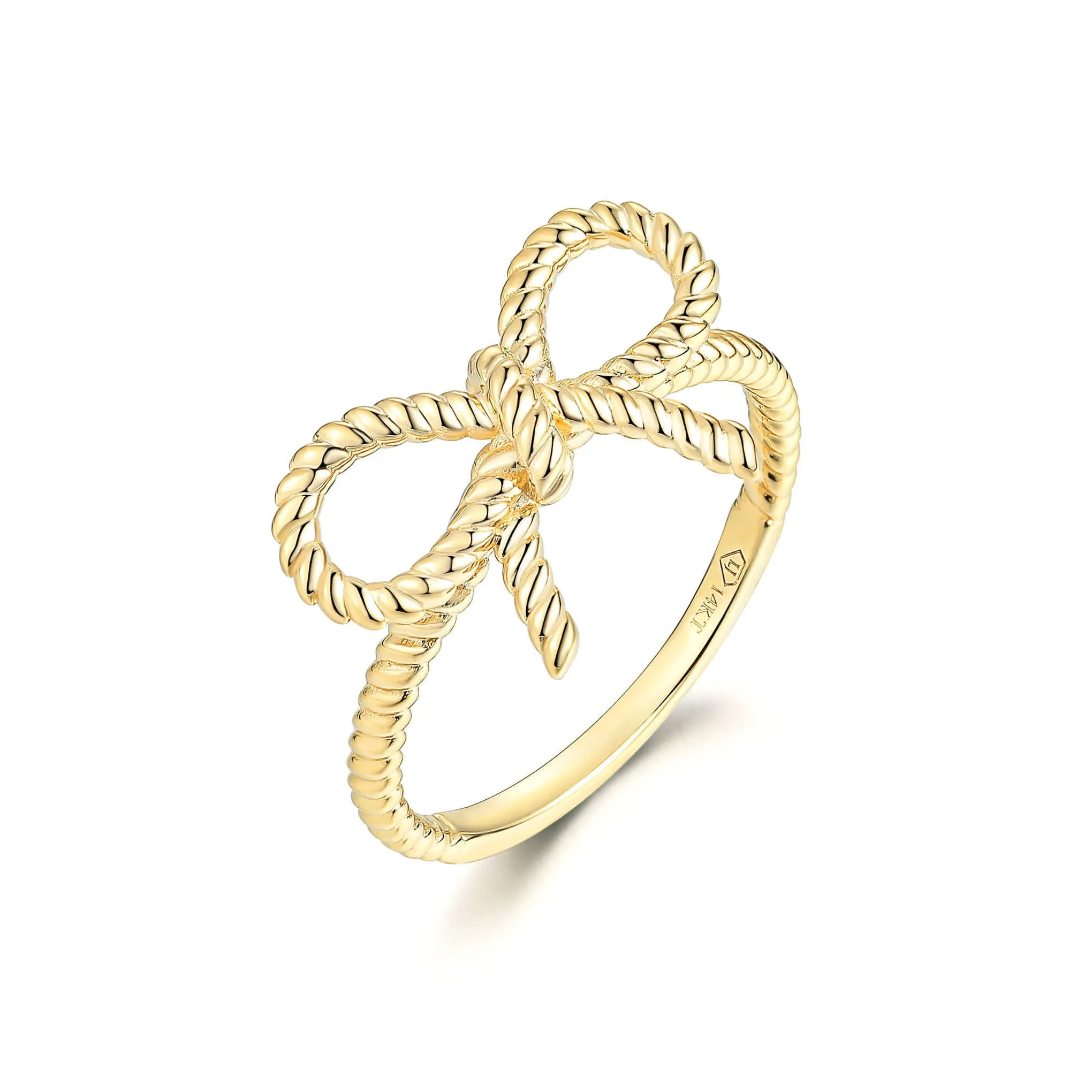 Coquette Twisted Rope Bow Ring