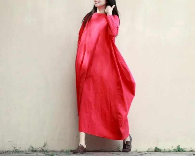 Cotton and Linen Oversized Maxi Dress