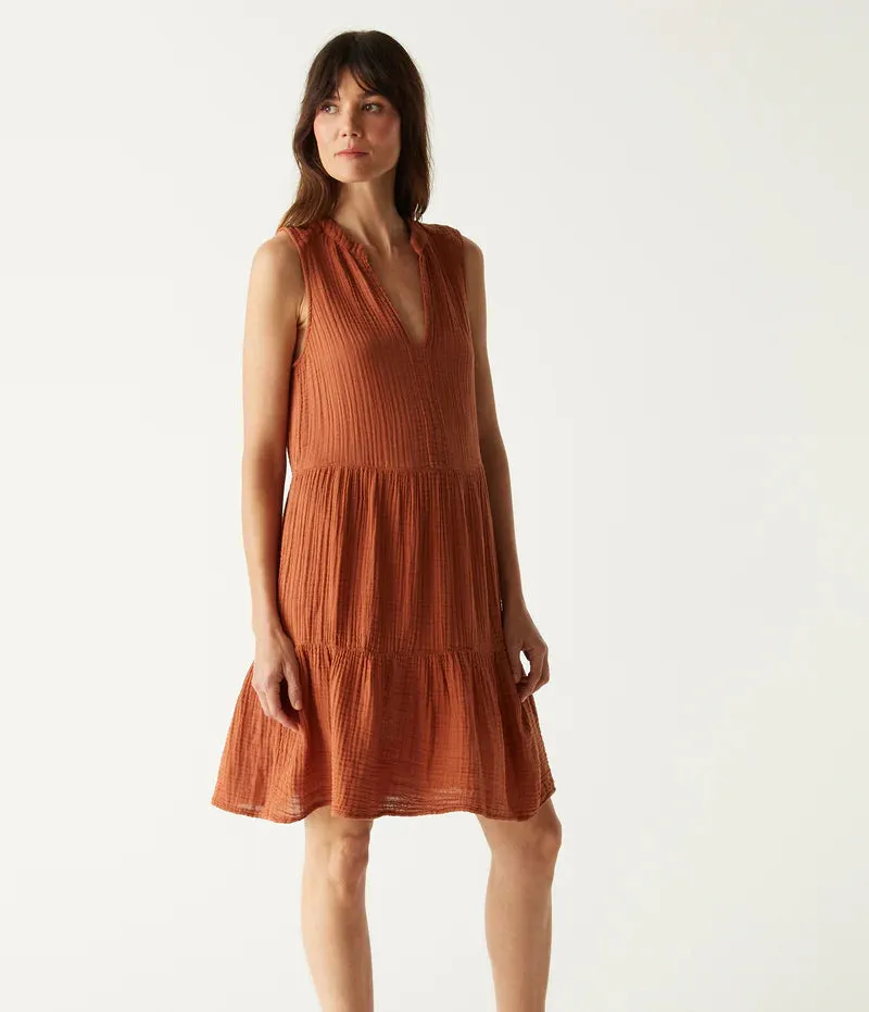 Daisy Gauze Dress - Toffee