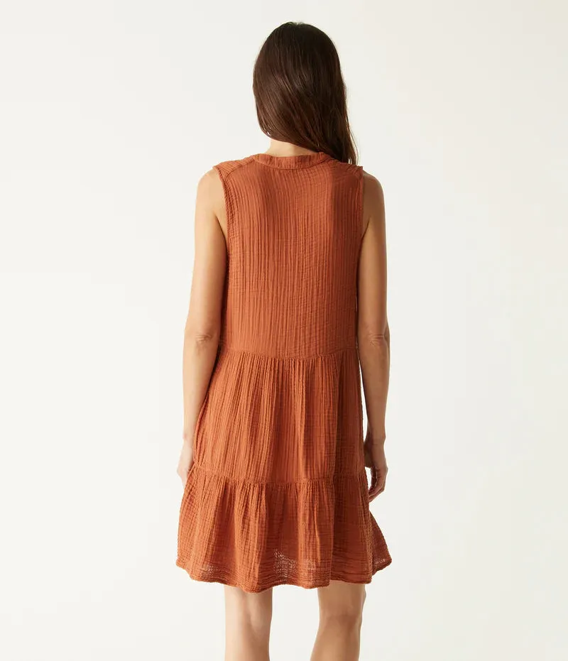 Daisy Gauze Dress - Toffee