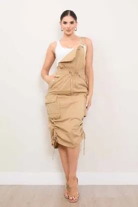 Dungaree Cargo Skirt Jumpsuit