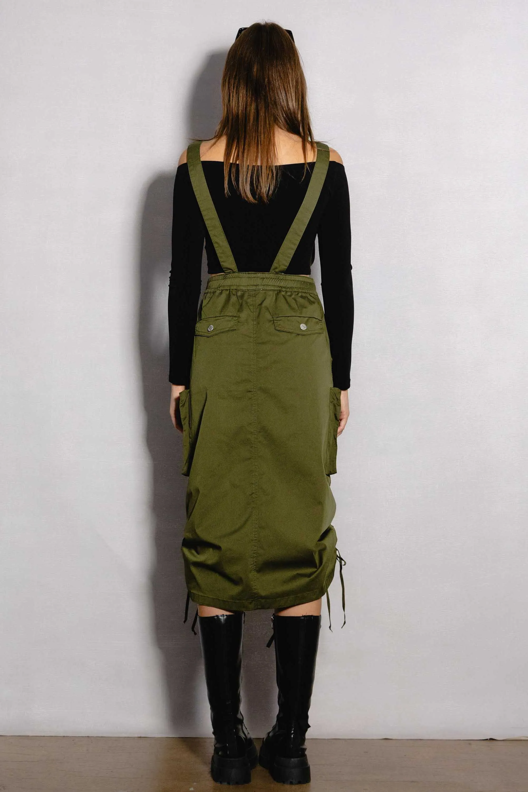 Dungaree Cargo Skirt Jumpsuit