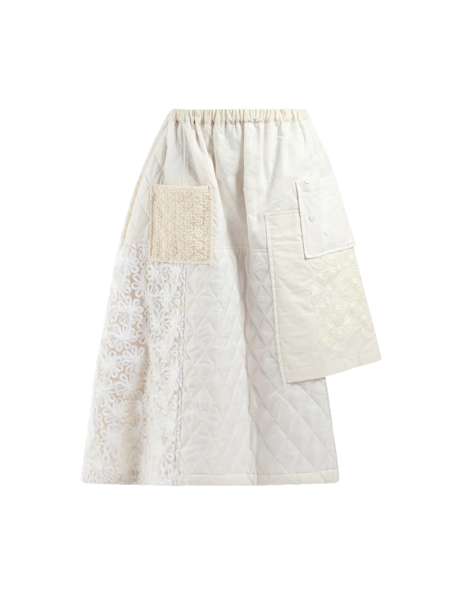 Embroidered Asymmetric Skirt