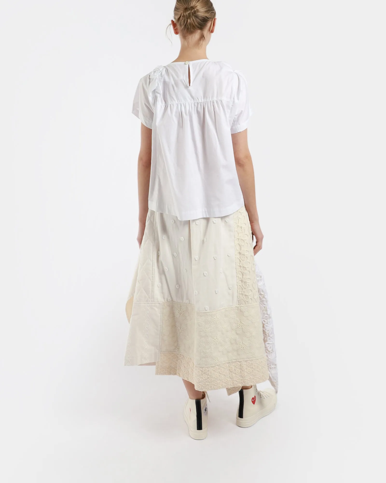 Embroidered Asymmetric Skirt