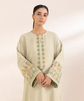 Embroidered Cotton Linen Shirt