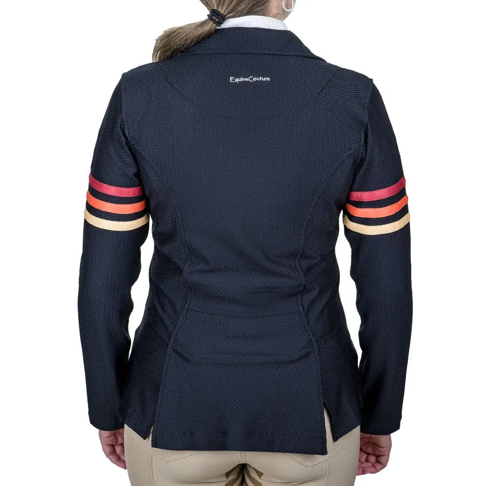 Equine Couture EquiVent Gradient Show Coat w/ Arm Stripes