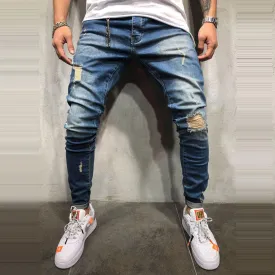 Fashion ripped men's jeans