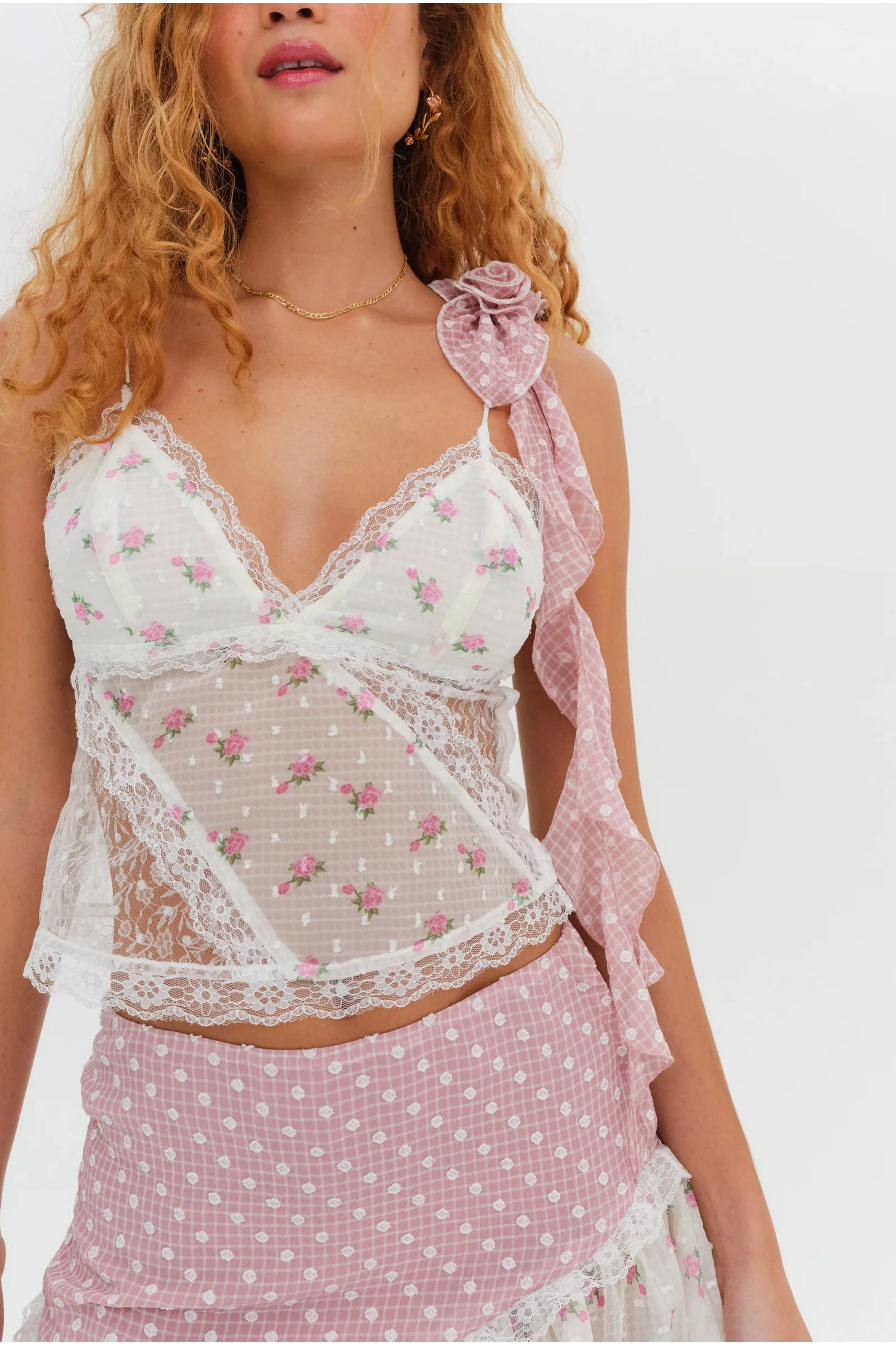 FOR LOVE & LEMONS | Francine Top - Pink