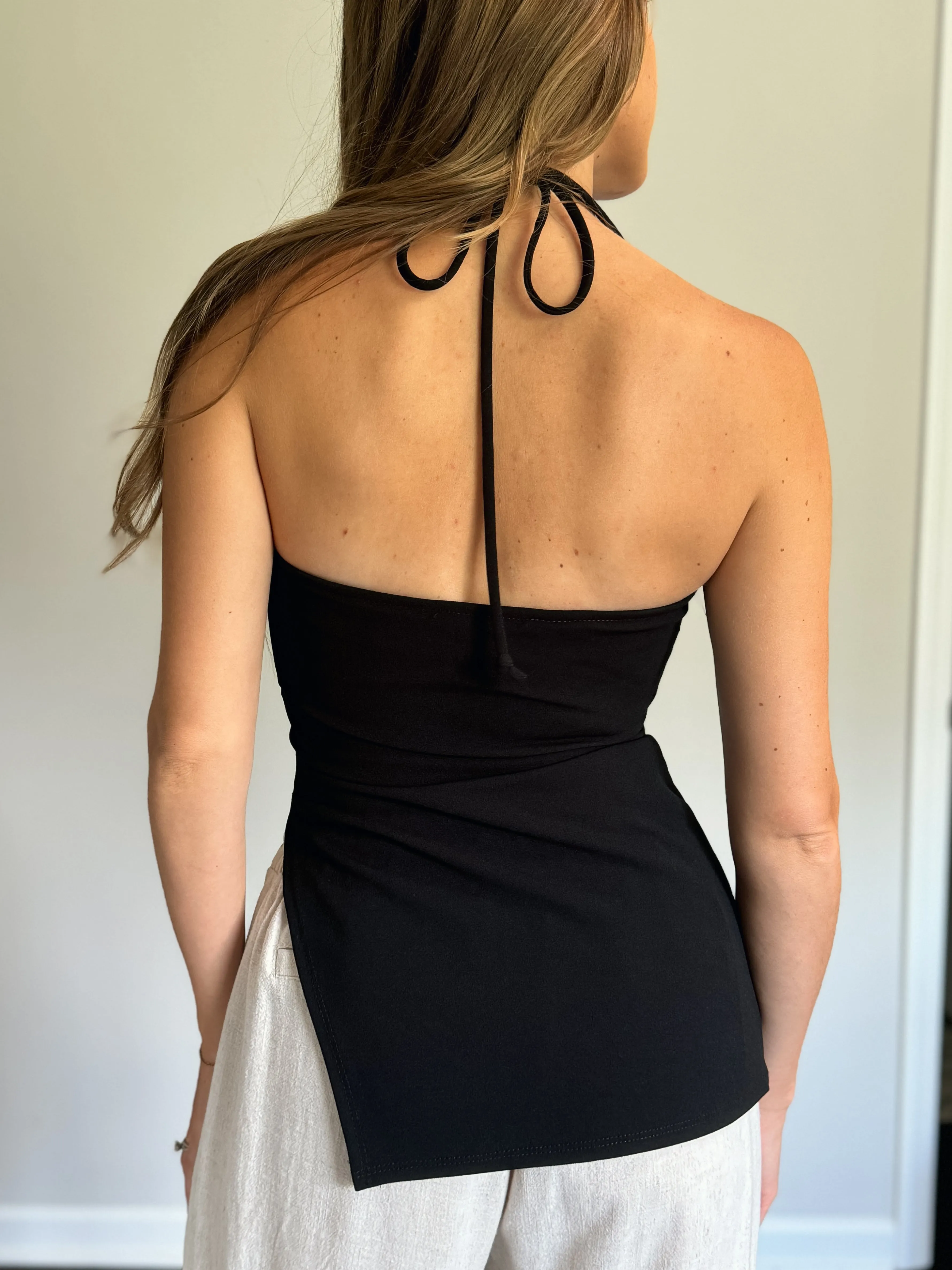 Halter Slit Top