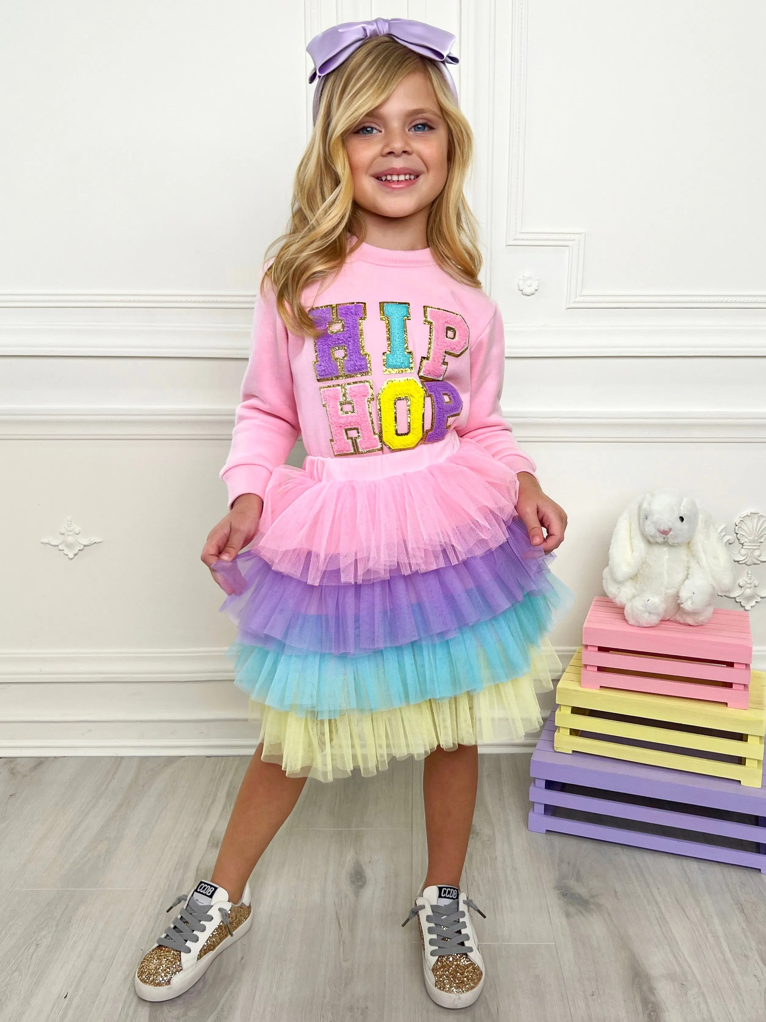 Hip Hop Sparkle Tutu Skirt Set