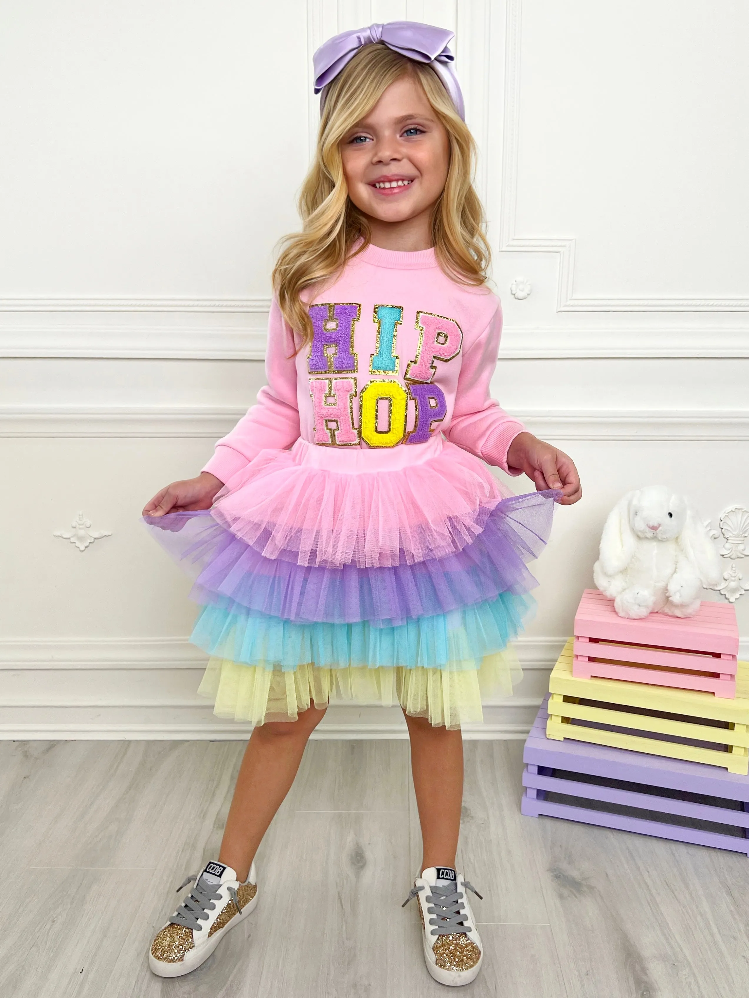 Hip Hop Sparkle Tutu Skirt Set