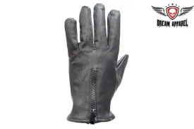 Leather Driving Gloves With Zipper