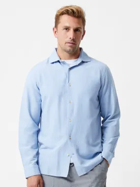 Long Sleeve Linen Blend Shirt