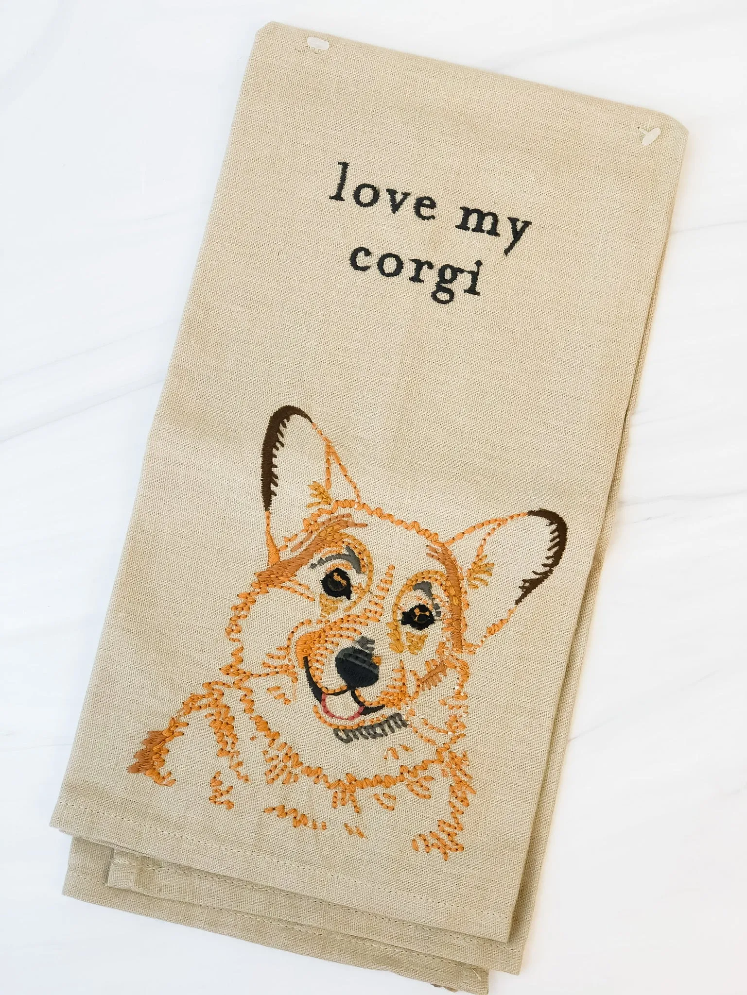 'Love My Corgi' Dish Towel