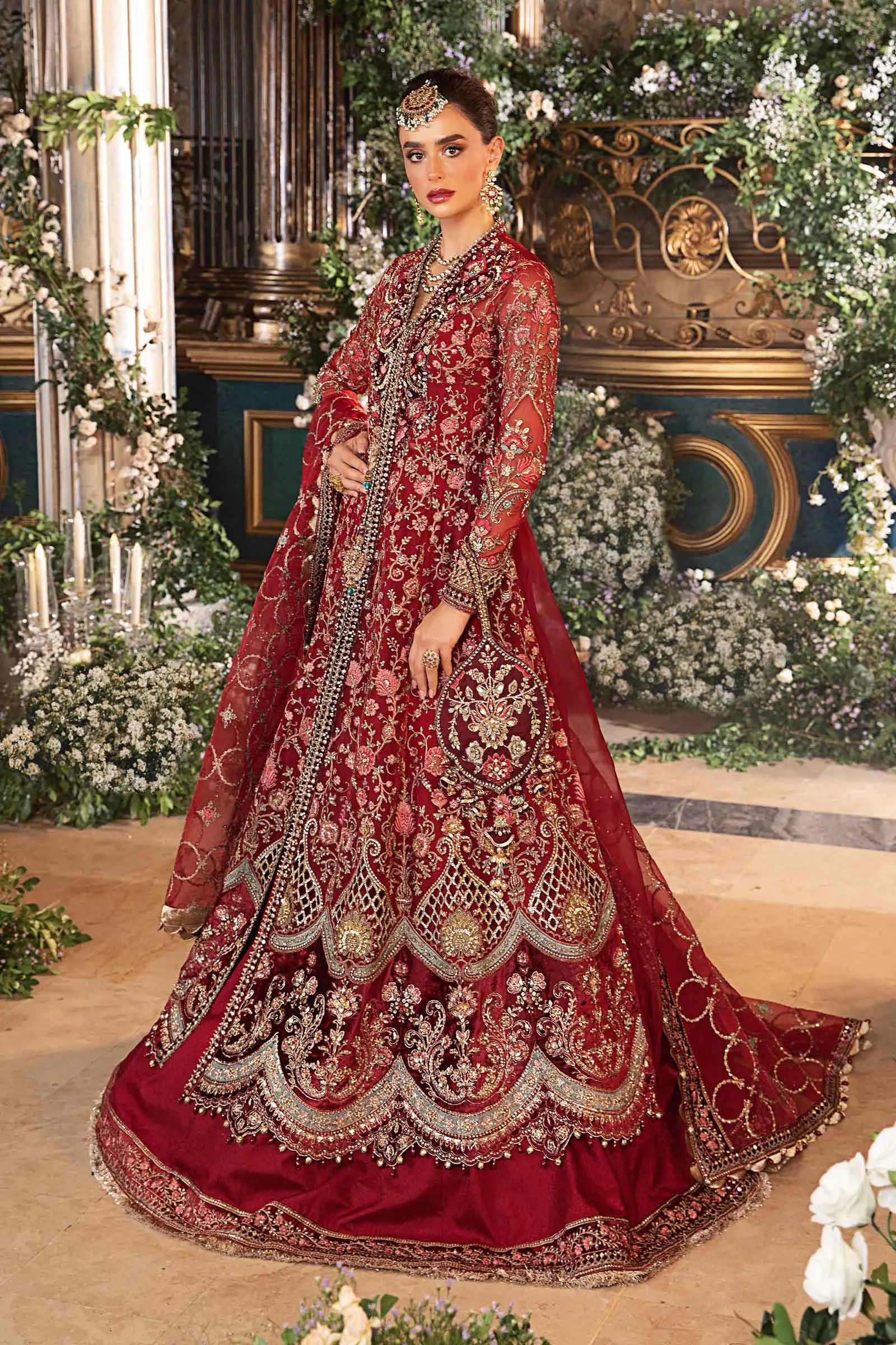 MARIA.B MBroidered Wedding Formals – Embroidered Organza Suit | BD-2908