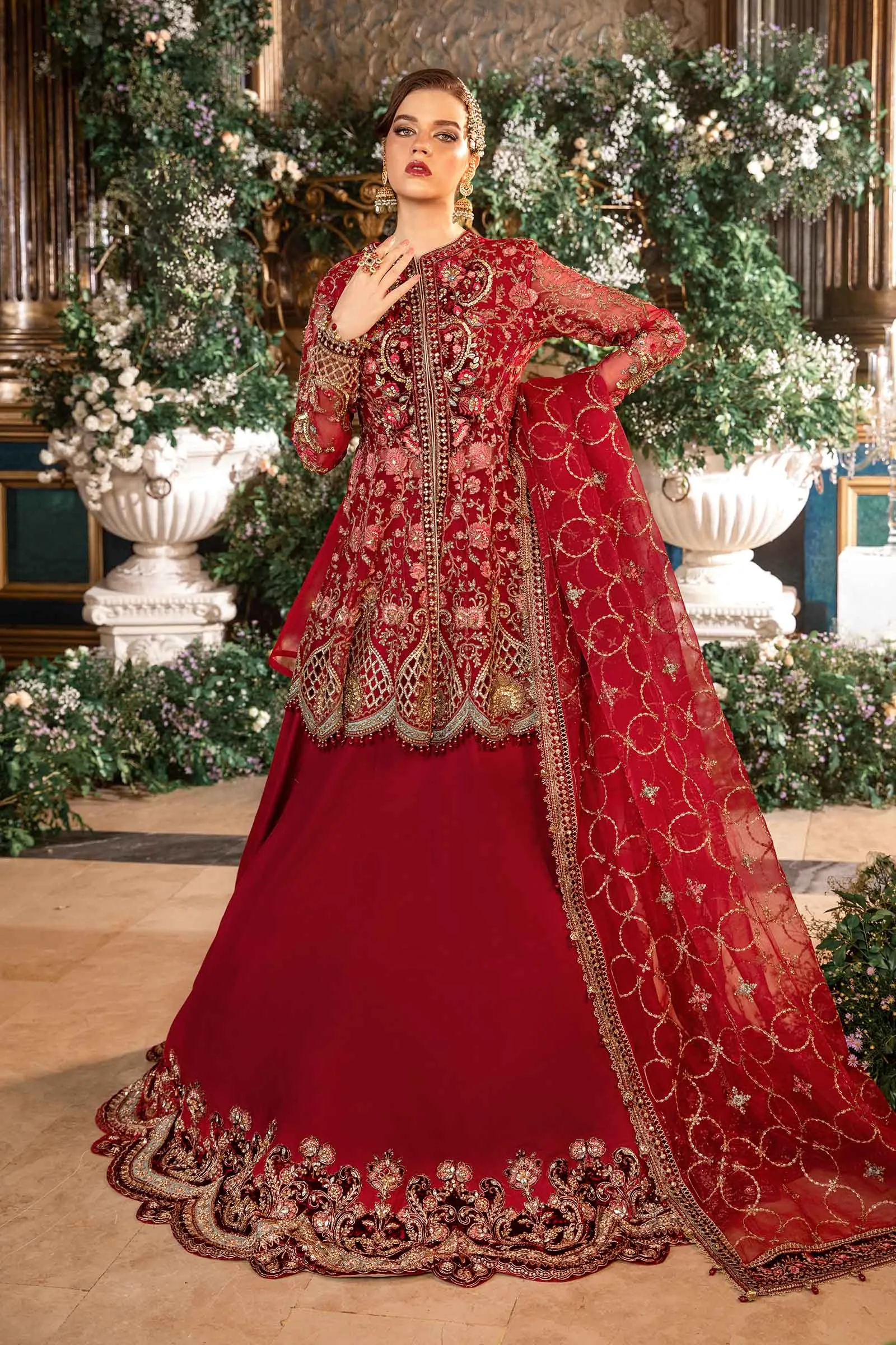 MARIA.B MBroidered Wedding Formals – Embroidered Organza Suit | BD-2908