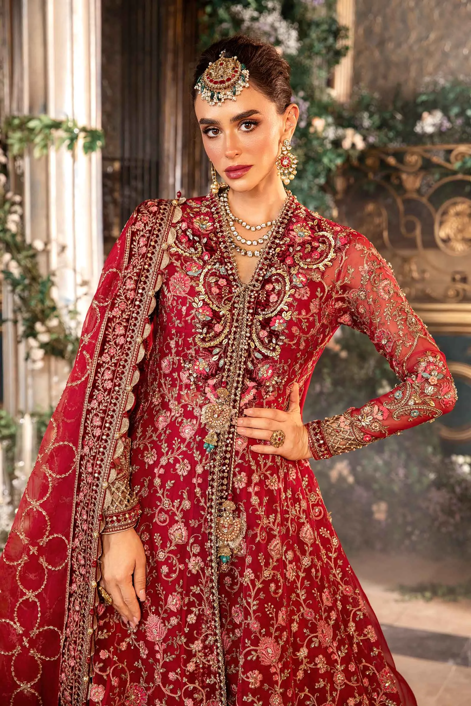 MARIA.B MBroidered Wedding Formals – Embroidered Organza Suit | BD-2908