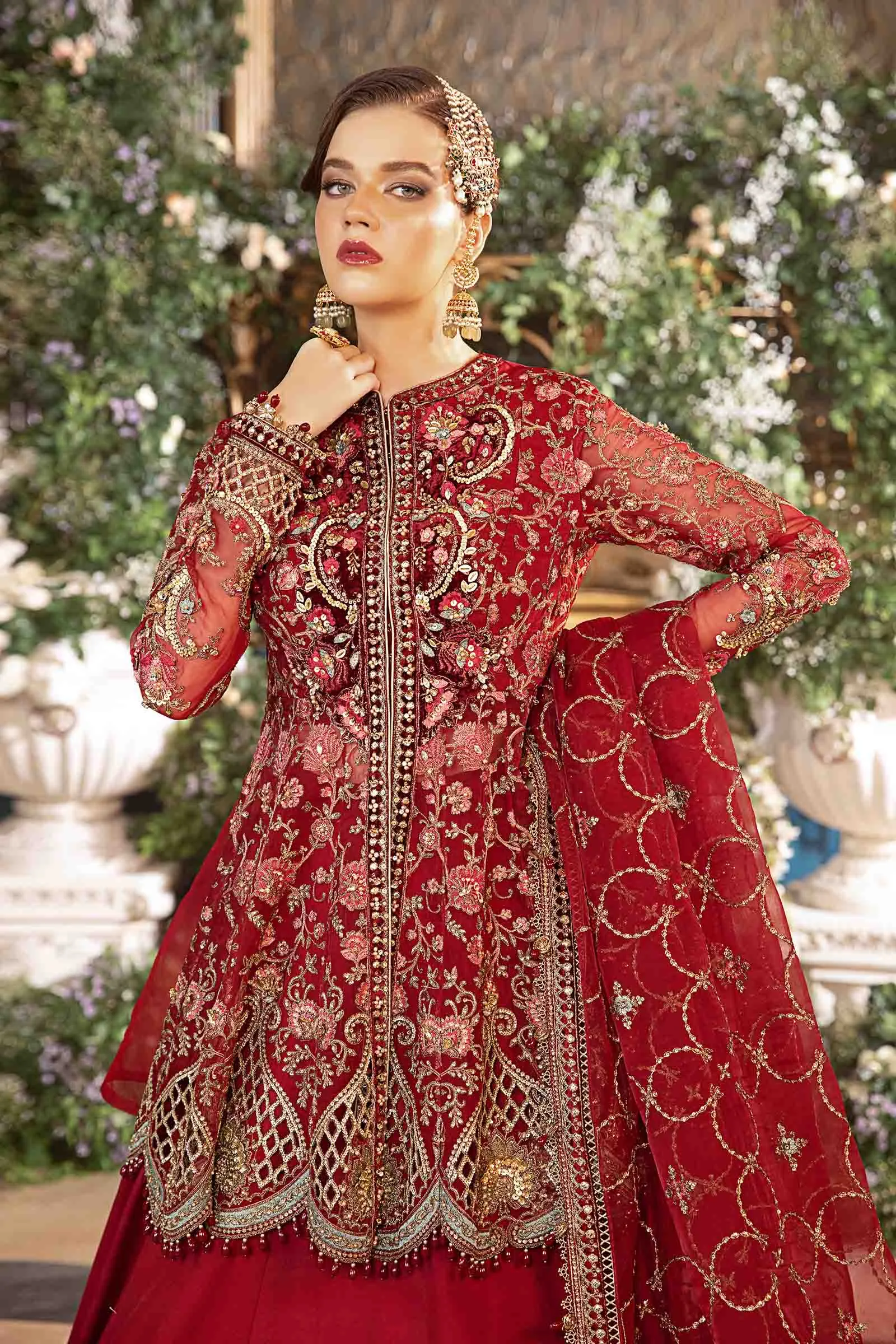 MARIA.B MBroidered Wedding Formals – Embroidered Organza Suit | BD-2908