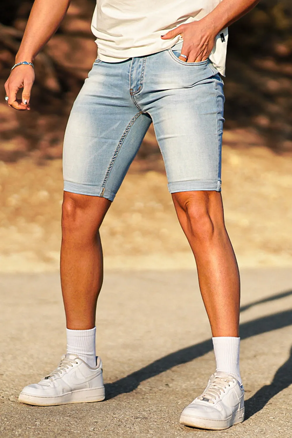 Men's Denim Short - Light Blue