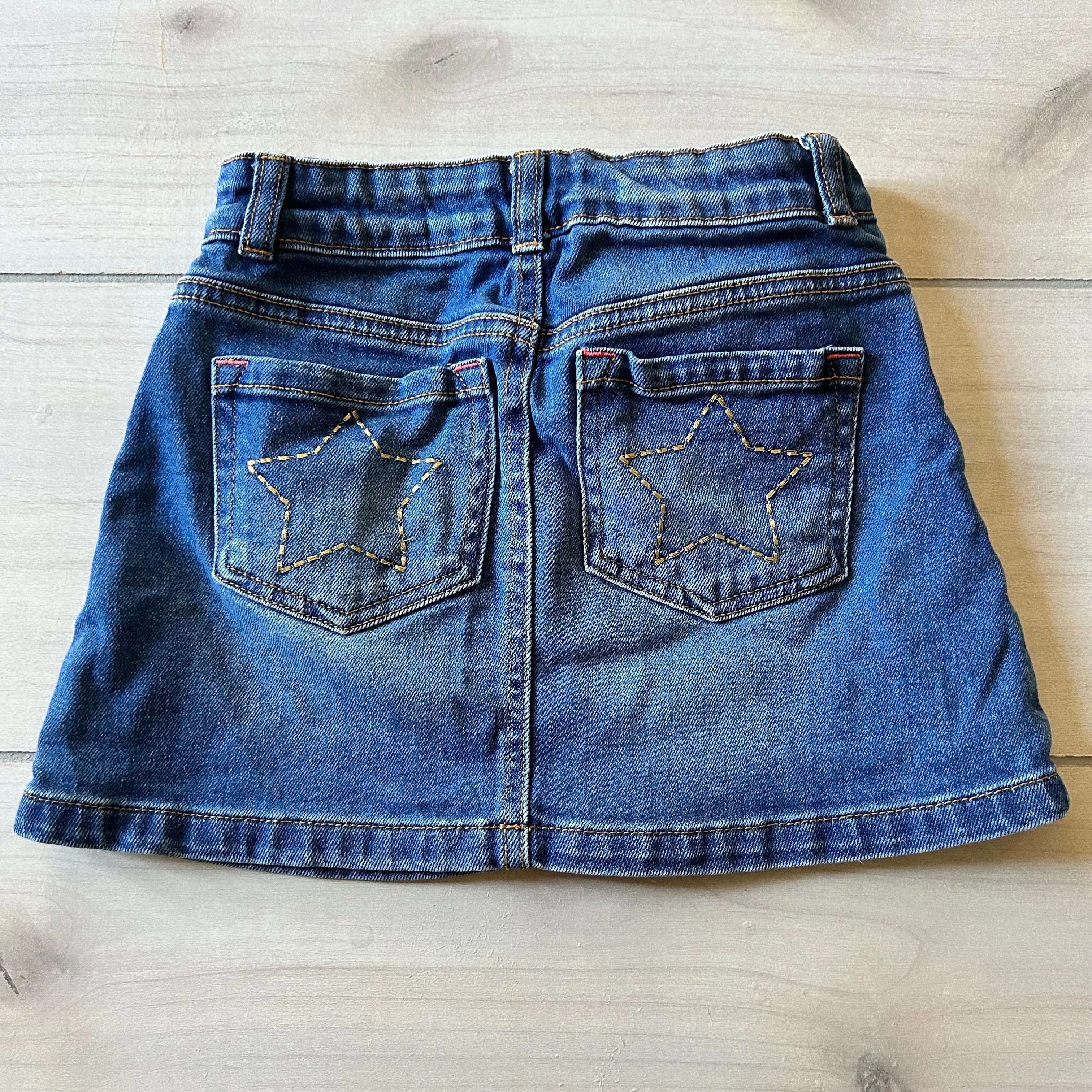 Mini Boden Adjustable Interior Button Tab Waist Denim Skirt