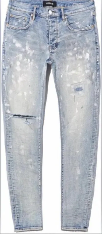 paint splattered ripped jeans