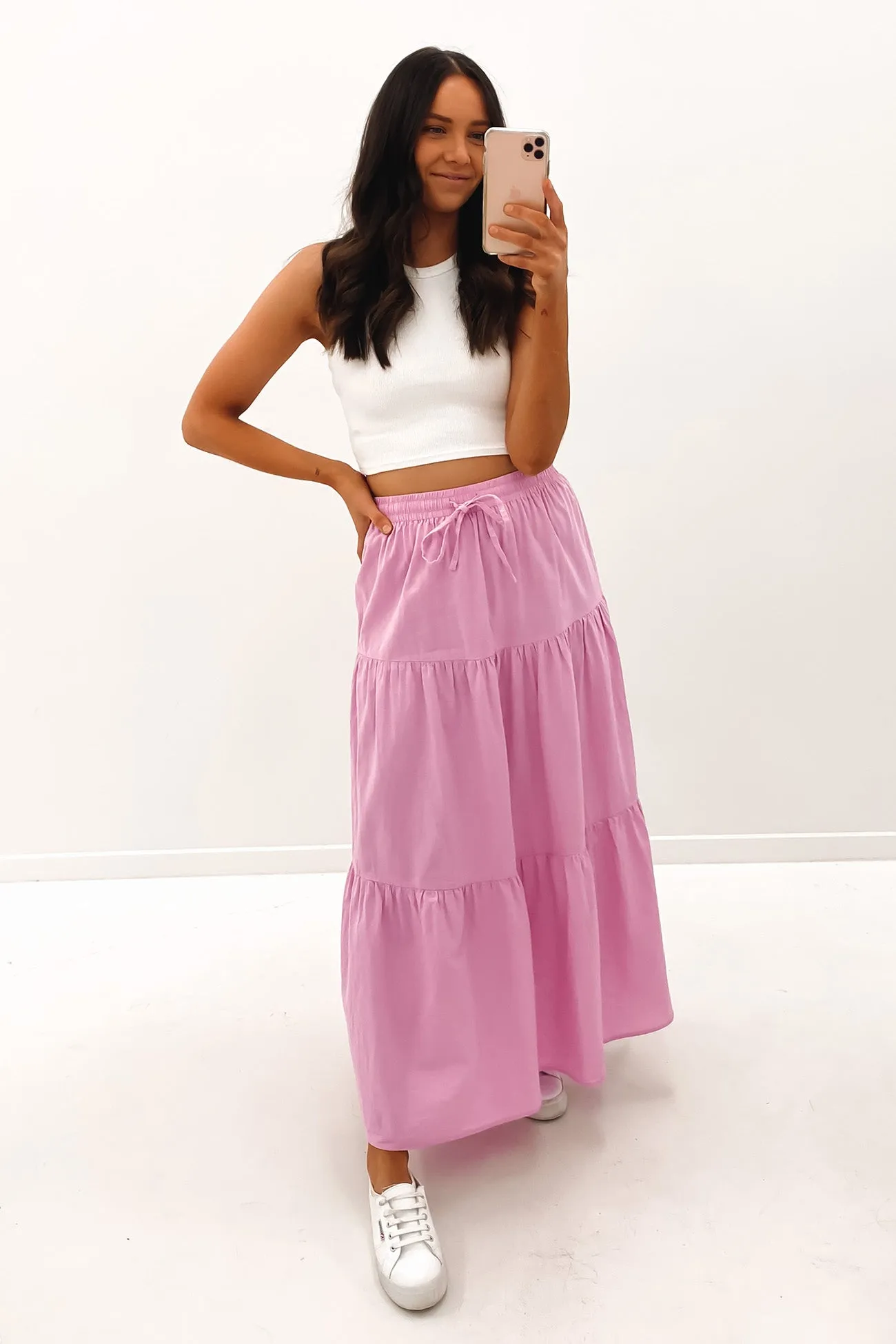 Pearl Maxi Skirt Purple