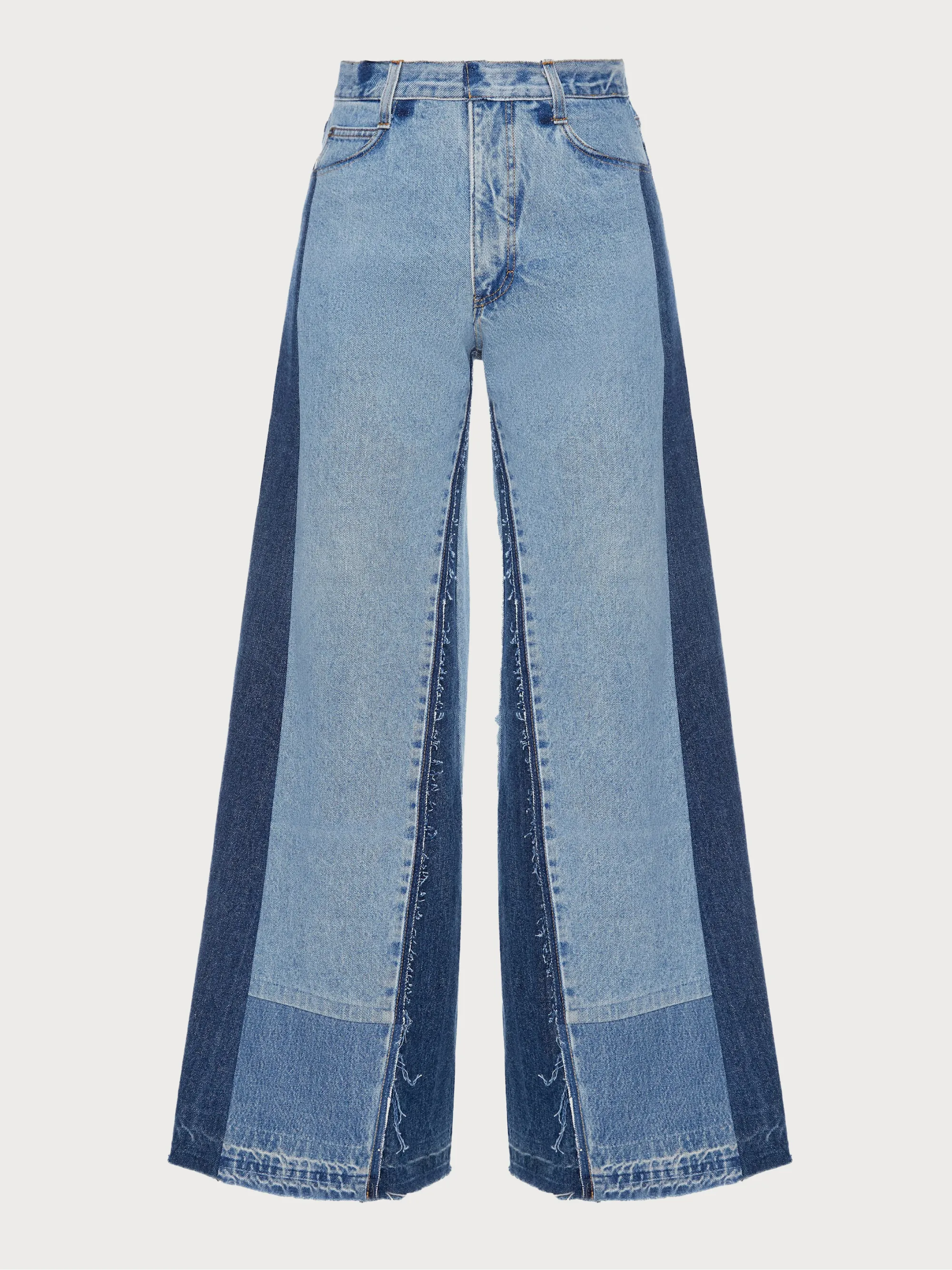 Reworked Patchwork Wide Jeans