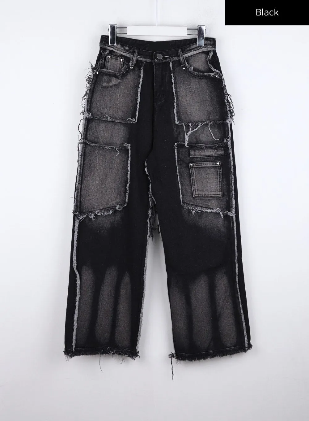 Rugged Patchwork Jeans CO324