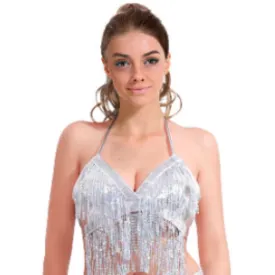 Sequin Halter Top - Assorted Colours