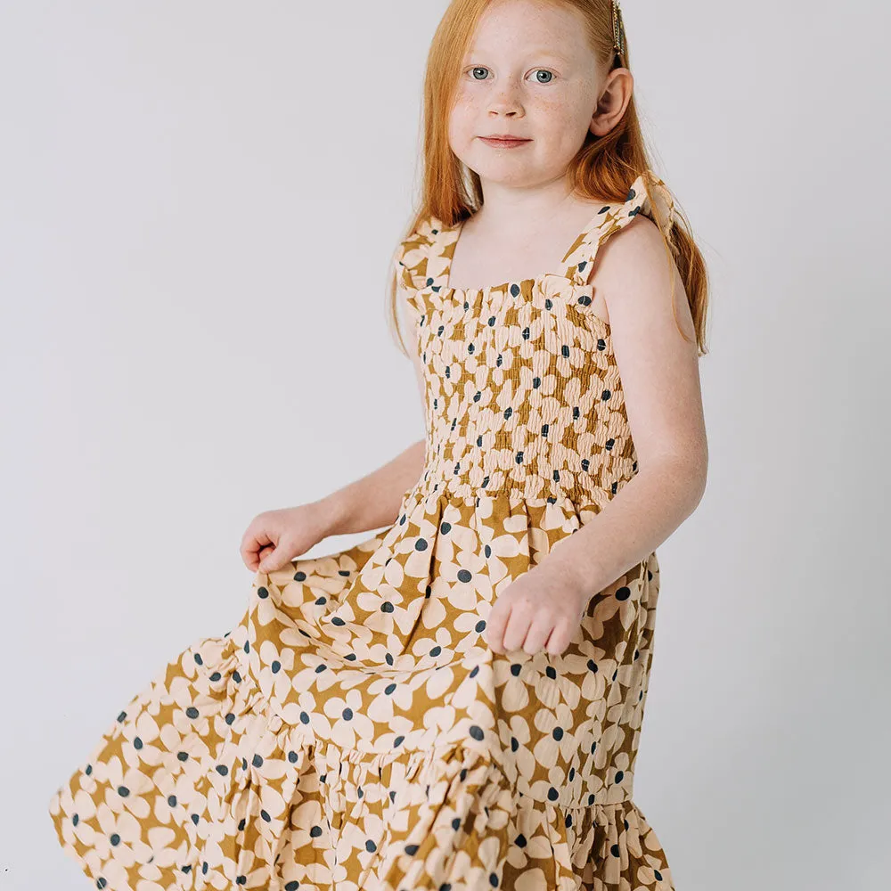 The Smocked Dress in Crowed Petal