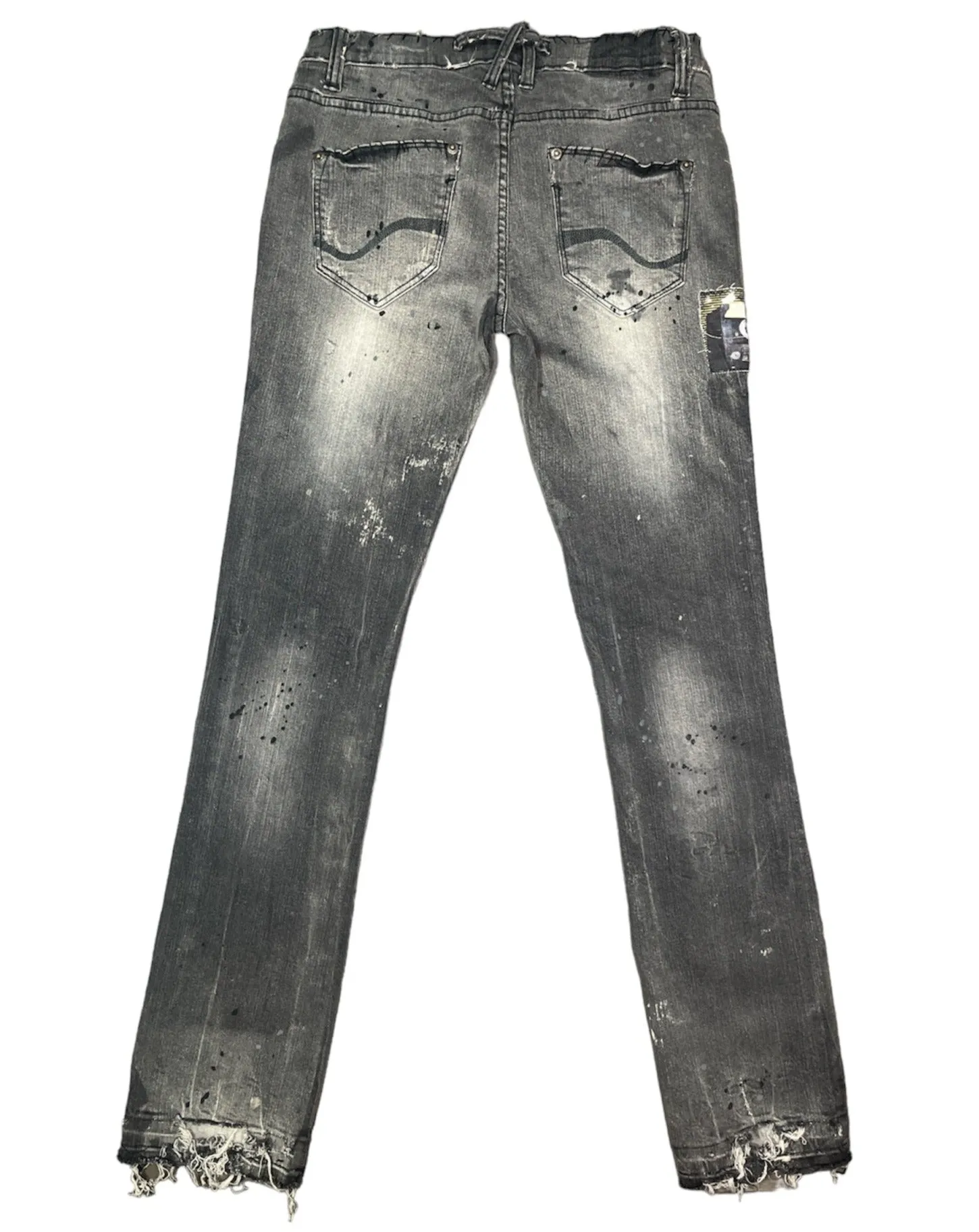 Union Jack Distressed Jeans- M