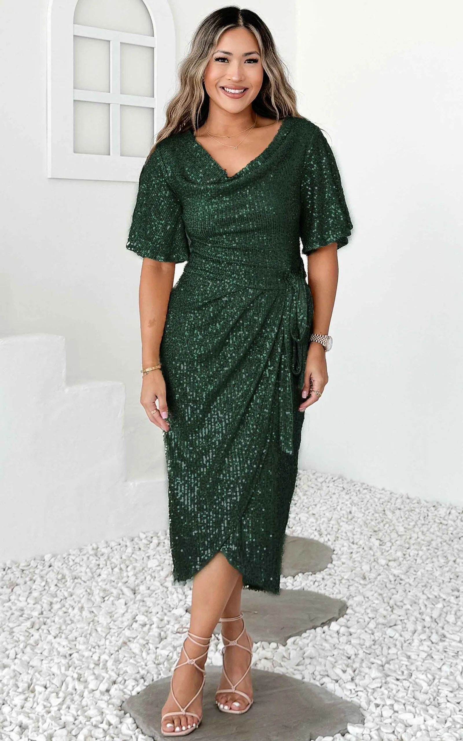 Vernot Dress - Emerald